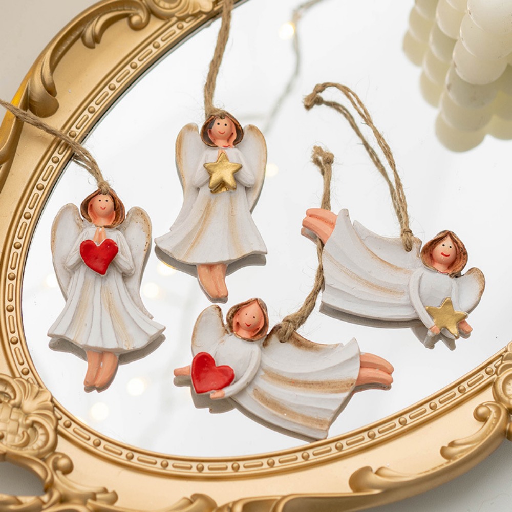 Candle Lighter - 2023 Ornamento di Natale Resina Bianca